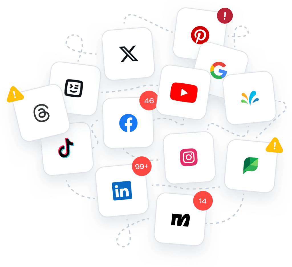 Ungelesene Kommentare auf Facebook, LinkedIn, YouTube, Instagram, TikTok und mehr